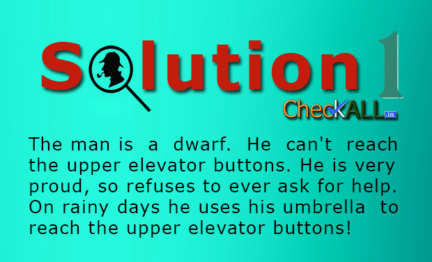 Solution The Man in the Elevator Lateral Thinking Puzzle