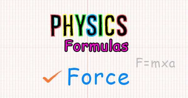 Physics Force Formula