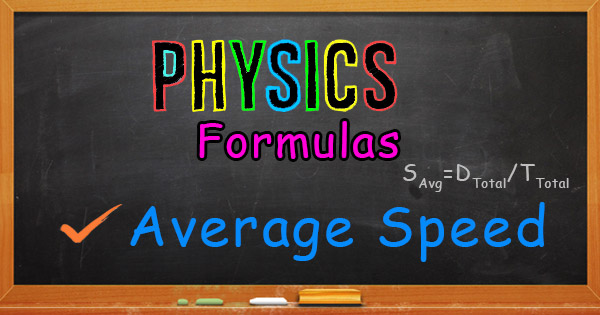 Average Speed Formula with solved problems