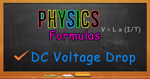 DC voltage drop formula solved problems