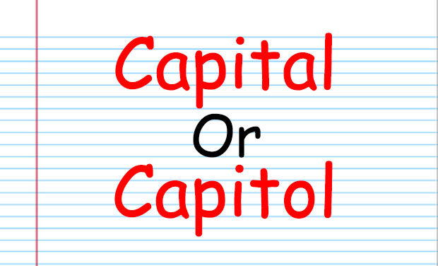 Capital or Capitol - another set of homo phonic words to be confused like let's or lets