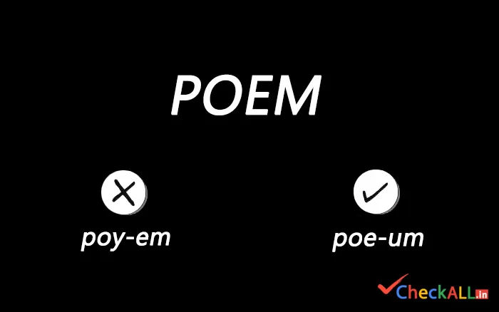 how to pronounce poem, Commonly mispronounced words